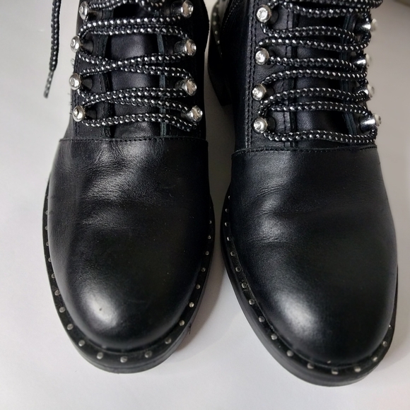 Zara Black Ankle Boots with Studded Details Size EU 38 - Picture 2 of 13